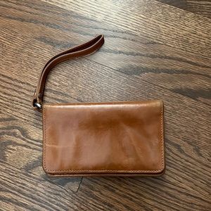 HOBO brown leather clutch